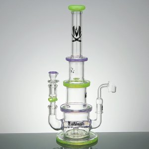 2 in 1 Telescope Rig Dual Fuel Dual Use with Inline Diffuser Slyme Color
