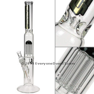 45cm Straight 8 Arm Tree Perc Pinstripe Glass Bong