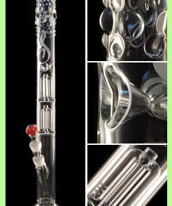 5mm Glass Bong Puncher Illusion Double Perc
