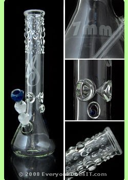7mm Glass Bong Messias Illusion Ice 7mm