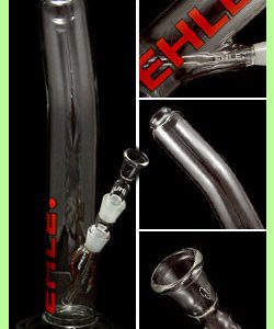 Bent Neck High Clear Cylinder Bong