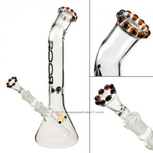 Bent Top Beaker Bong with Crown