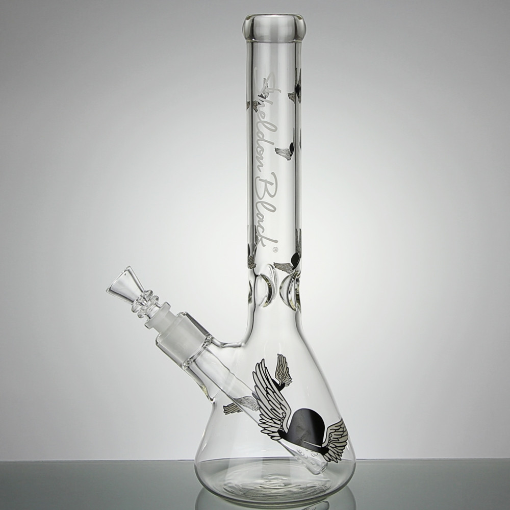 Classic Beaker Ice Bong With Flying Derby Hats