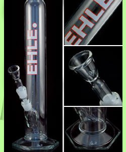 Clear Cylinder Bong Hexagon Foot 1000ml