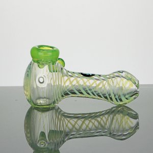 Clear Single Swirl Inside Out Spoon Pipe