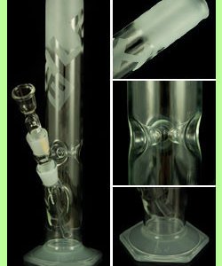 Custom Bong 500ml Special Sandblasted Logo Angled