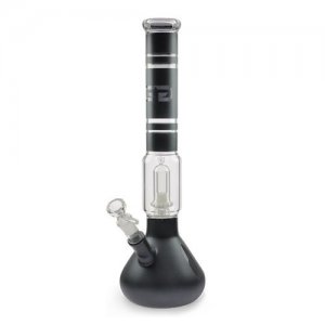 Electronic Coated Bong with Removable Percolator Black