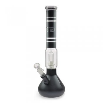 Electronic Coated Bong with Removable Percolator Black