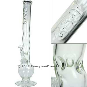 Flame Polished Wave Bong with Ice