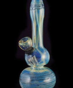 Fractal' Patterned Glass Bong Light blue