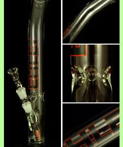 Glass 5mm Bent Neck Ice Cylinder Bong
