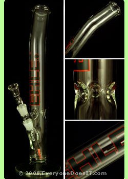 Glass 5mm Bent Neck Ice Cylinder Bong