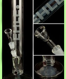 Glass 5mm Clear Cylinder Bong 37cm