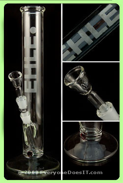 Glass 5mm Clear Cylinder Bong 37cm