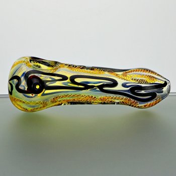 Glass Spoon Pipe Double Marble