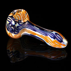 Glass Spoon Pipe with Clear Bead