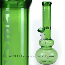 Green 'Bling' Tube with Faceted Glass Pull-Out and Mouth Piece
