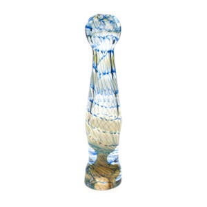 Heavy Coil Glass One Hitter Pipe With Flat Mouth