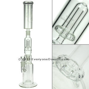 Hightower Slithole Diffuser and removable Shower Perc Glass Bong