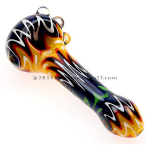 Hot Rod Glass Spoon Pipe
