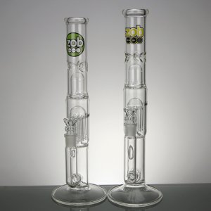 Mini 8 Arm Inline Perc Straight Stemless Bong