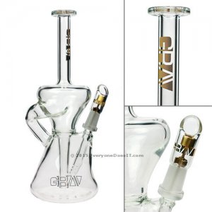 Mini Dual Chamber Hourglass Recycler Rig Grav Gold Collection