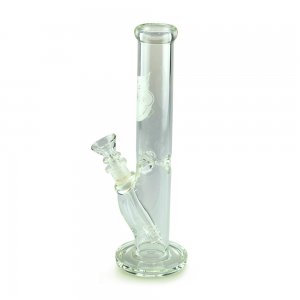 Mini Glass on Glass Straight Tube Bong with Ice Notch