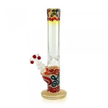 Mini Straight Tube Bong with Color Working