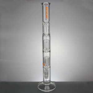 Mini Straight Tube Double Barrel Perc Orange
