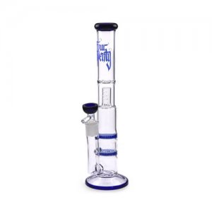 Perc Bong Blue Double Disc HoneyComb