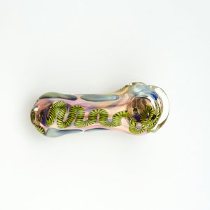 Phatty Pill Pipe with Yellow Latty and Colored Spots