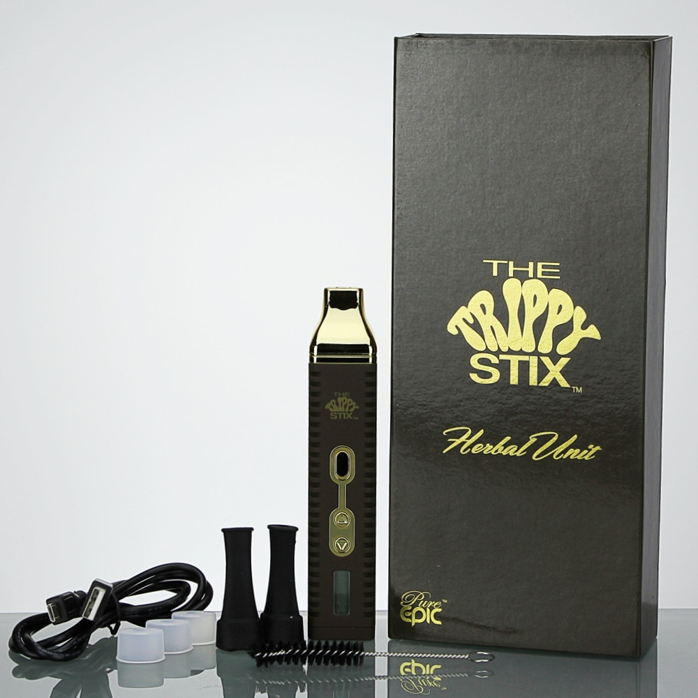 Portable Herbal Vaporizer Brown And Gold