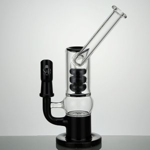 Portable Triple Stack Perc Sidecar Bubbler Black