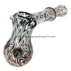 Red and Black Deluxe Glass Hammer Pipe