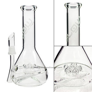 Sci Glass Beaker Oil Rig with Gridded Inline and Cross Perc