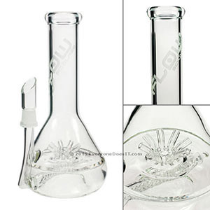 Sci Glass Beaker Oil Rig with Gridded Inline to Sprinkler Perc