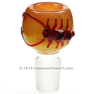 Scorpion Slide Bowl Coloured Glass 18.8mm