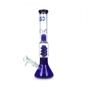 Spiral Perc Bong Blue