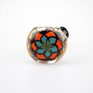 Spoon Pipe Stained Glass Blue Flower