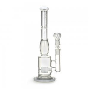 Stemless Barrel and Honeycomb Perc Glass Bong