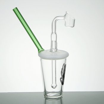 Stemless Sippy Cup Dab Rig With Ball Diffuser And Glass Banger