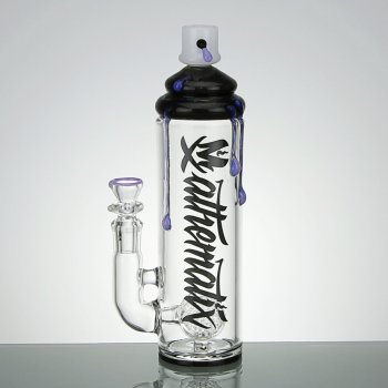 Stemless Spray Can Bubbler With Inline Swiss Cheese Perc