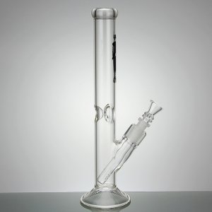 Straight Tube Ice Bong With Smoker Decal