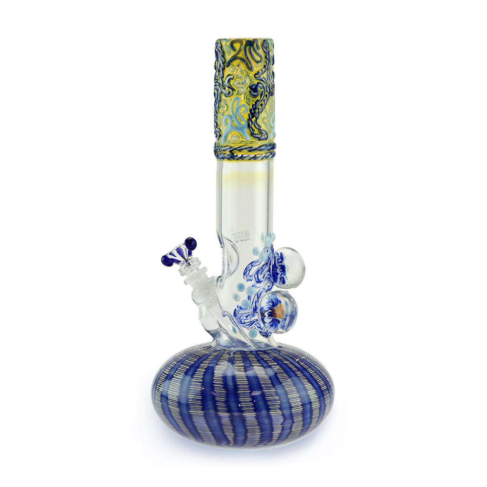 Tall Round Base Bong with Triple Marble Detail