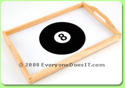 Wooden Rolling Tray 8 Ball