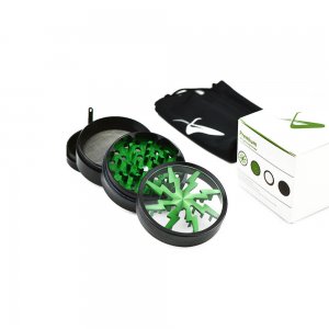 4 Part 2.5" Aluminium Thunderbolt Shred Grinder with Sifter