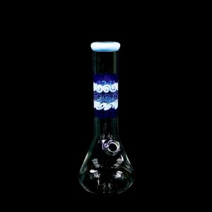 Beaker Bong with Color Cane a Fume accents