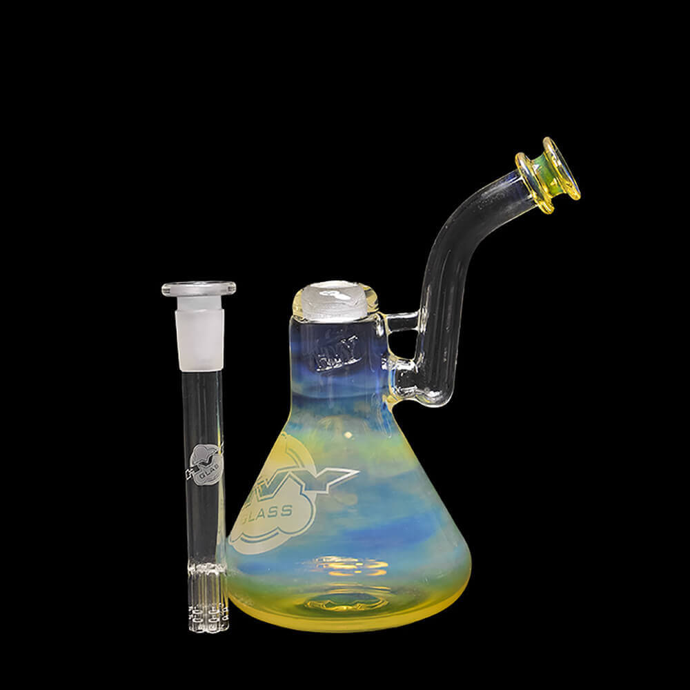 Beaker Bubbler Bong with removable 6-Arm Tree percolator and Fumed Base