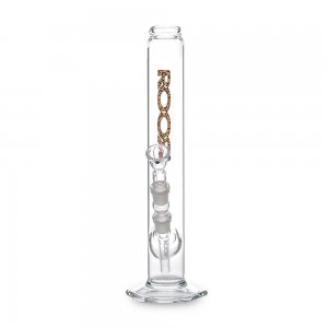 Custom Blue 500 Bong 18.8mm Classic Leopard Logo Series