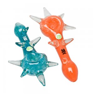 Glow In Dark Frit Spikes O' Death Spoon Pipe